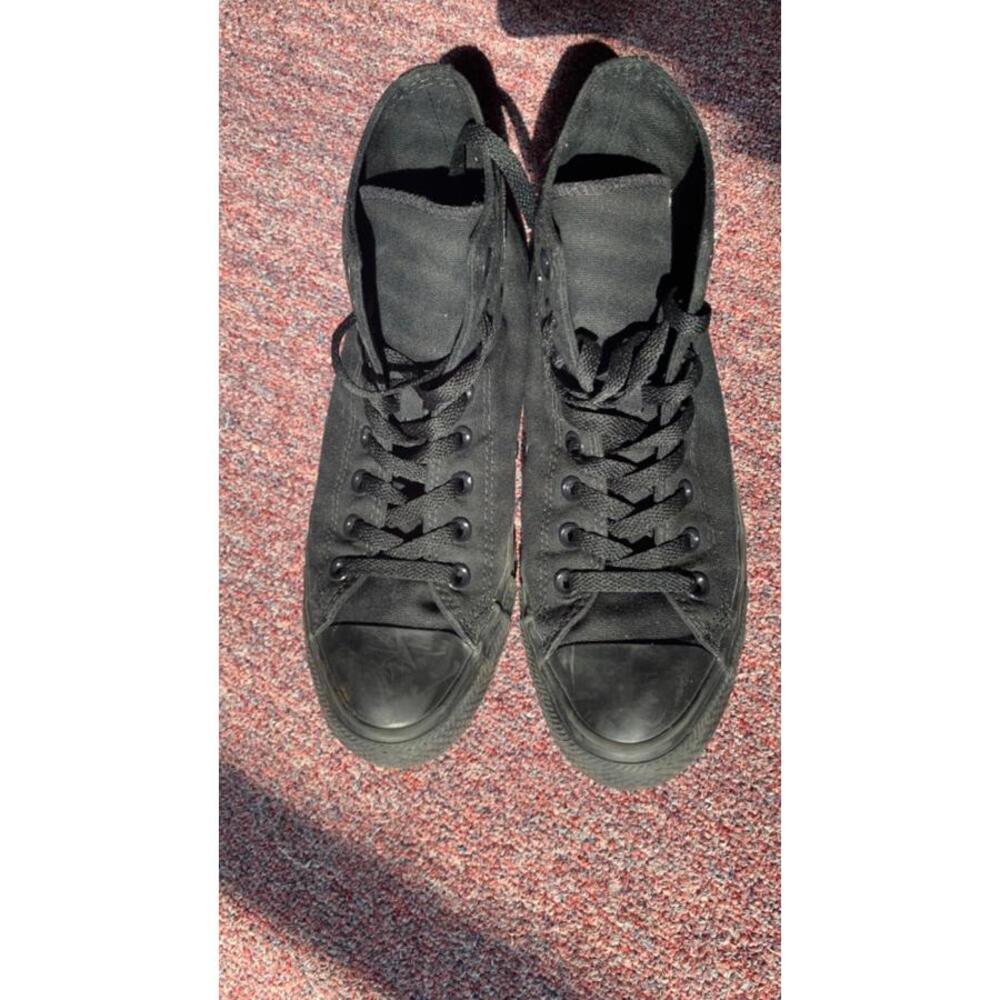 Chuck Taylor All Star, Black Monochrome, High Tops, Men 7, Woman 9